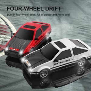 GoolRC RC Drift Car, 1:16 Scale Remote Control Car, 4WD RC Cars, 30KM/H High Speed RC Racing Car with LED Lights, and Drifting Tire for Kids and Adults (White)