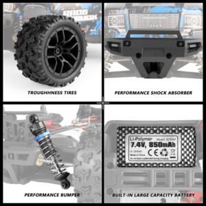 HAIBOXING RC Cars 1/18 Scale 4WD Off-Road Monster Trucks with 36+KM/H High Speed, 2.4 GHz Remote-Controlled Electric All Terrain Waterproof Vehicles with Rechargeable Battery for Kids and Adults RTR