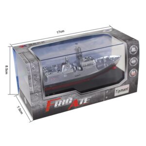 Tipmant Military RC Naval Ship Vessel Model Remote Control Boat Toy Speedboat Electric Water Kids Birthday (Silver)