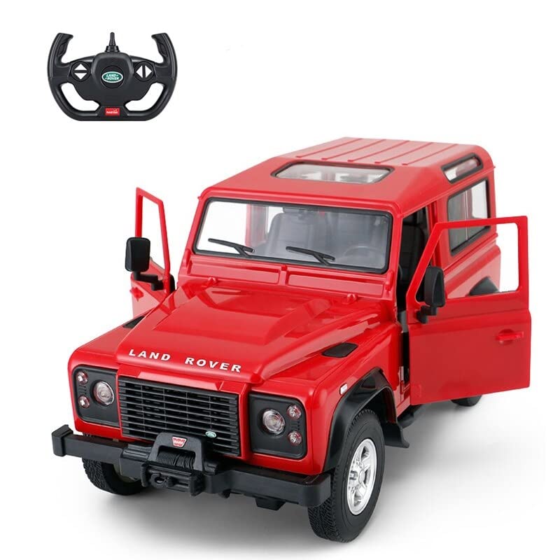 Rastar Radio Remote Control 1/14 Scale Land Rover Denfender Licensed RC Model Car (Red)