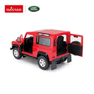 Rastar Radio Remote Control 1/14 Scale Land Rover Denfender Licensed RC Model Car (Red)