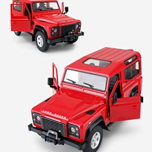 Rastar Radio Remote Control 1/14 Scale Land Rover Denfender Licensed RC Model Car (Red)