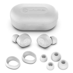 JLab JBuds Air True Wireless Signature Bluetooth Earbuds + Charging Case, White, IP55 Sweat Resistance, Bluetooth 5.0 Connection, 3 EQ Sound Settings Signature, Balanced, Bass Boost