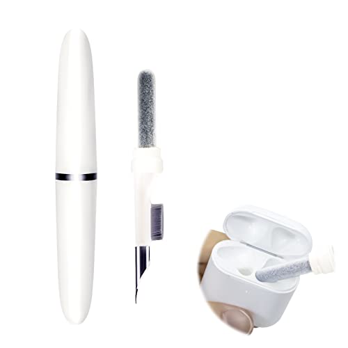 2022 New Cleaner Kit for Airpods Pro and 1/2 Multifunction Cleaning Pen with Soft Brush for Bluetooth Earphones Case (White1.0)