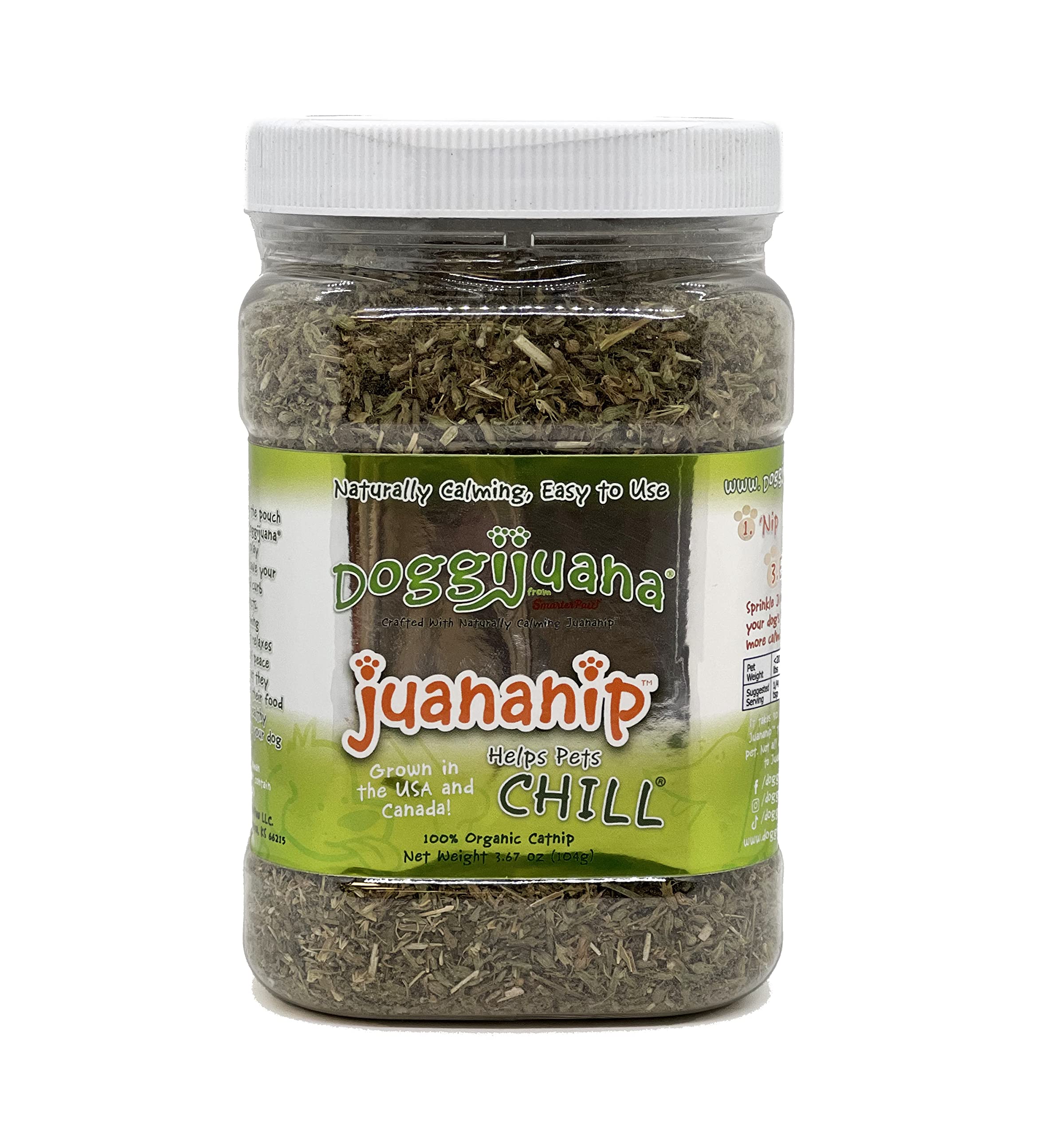 Doggijuana | Juananip™ Refill | Premium Organic Ground Catnip for Dogs | All Natural | Grown in The USA (Juananip Jar)