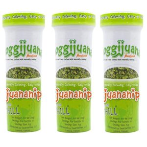 doggijuana / 3 juananip™ refill bottles/premium organic ground catnip for dogs/all natural/grown in the usa/promotes play and helps your dog chill