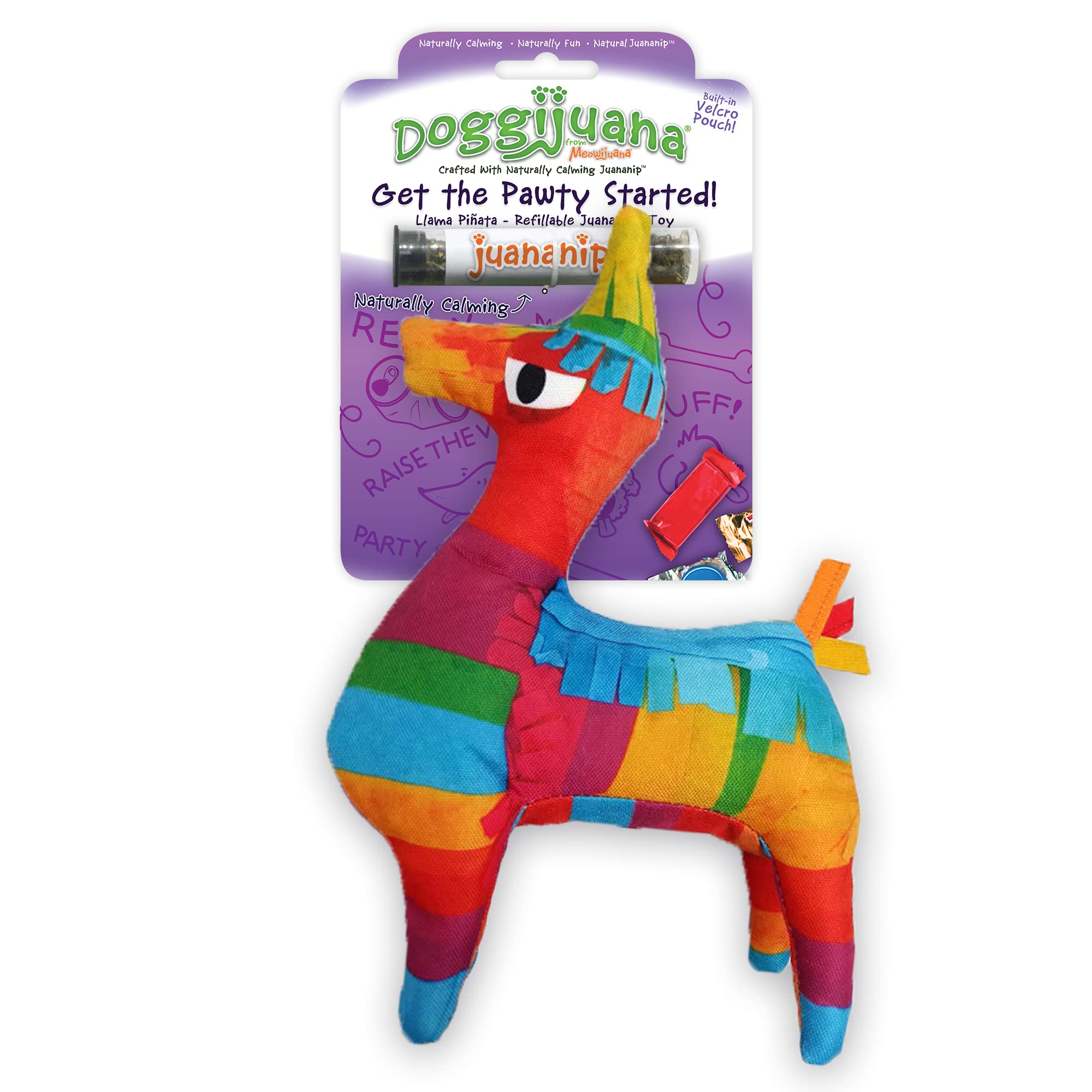 Doggijuana | Refillable Catnip Dog Toy | Naturally Calming | Catnip Grown in The USA (Llama Pinata)