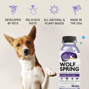 Wolf Spring Calming Food Topper 12 Pack - Dog Anxiety Relief - Calming Treats for Dogs - Natural Food Topper Dog Calming Treats for Anxiety - Reduce Anxious Behavior & Promote Relaxation