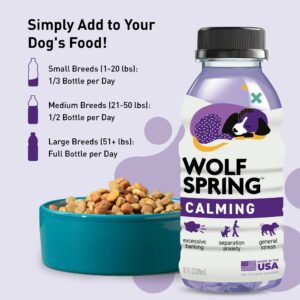 Wolf Spring Calming Food Topper 12 Pack - Dog Anxiety Relief - Calming Treats for Dogs - Natural Food Topper Dog Calming Treats for Anxiety - Reduce Anxious Behavior & Promote Relaxation