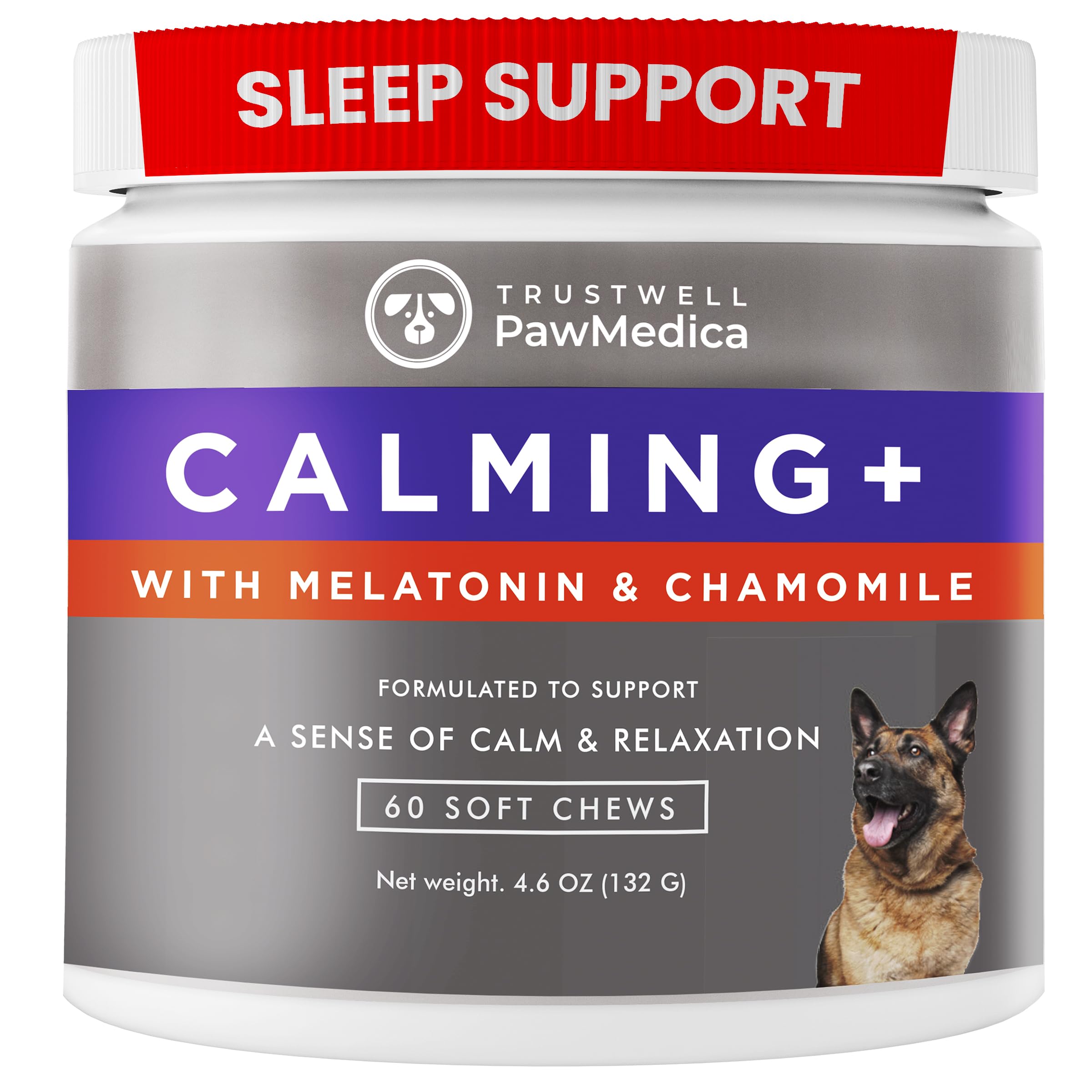 PawMedica Calming Chews for Dogs - Dog Sleep Supplement Melatonin for Dog Anxiety - Recommended Dog Calming Treats for Separation Anxiety and Barking Stress - Dog Melatonin Calming Bites for Fireworks