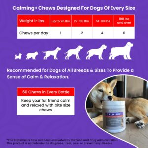 PawMedica Calming Chews for Dogs - Dog Sleep Supplement Melatonin for Dog Anxiety - Recommended Dog Calming Treats for Separation Anxiety and Barking Stress - Dog Melatonin Calming Bites for Fireworks