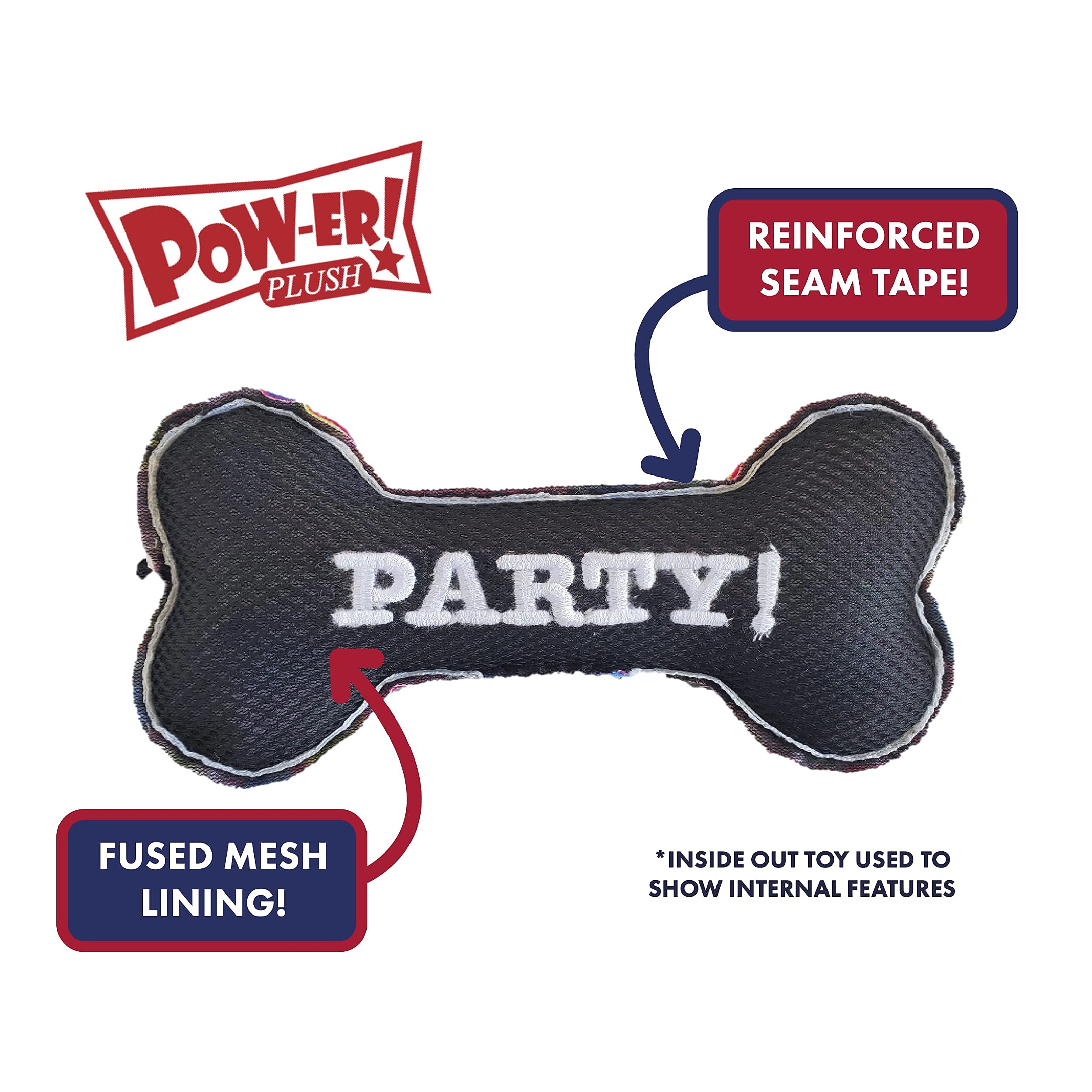 Huxley & Kent for Dogs | Yappy Hour Funny Dog Toy | Power Plush Dog Toy with Squeaker | Dog Gift | Fun, Durable, and Safe | H&K Squeaky Dog Toy (Toto's Pawdka, Small)