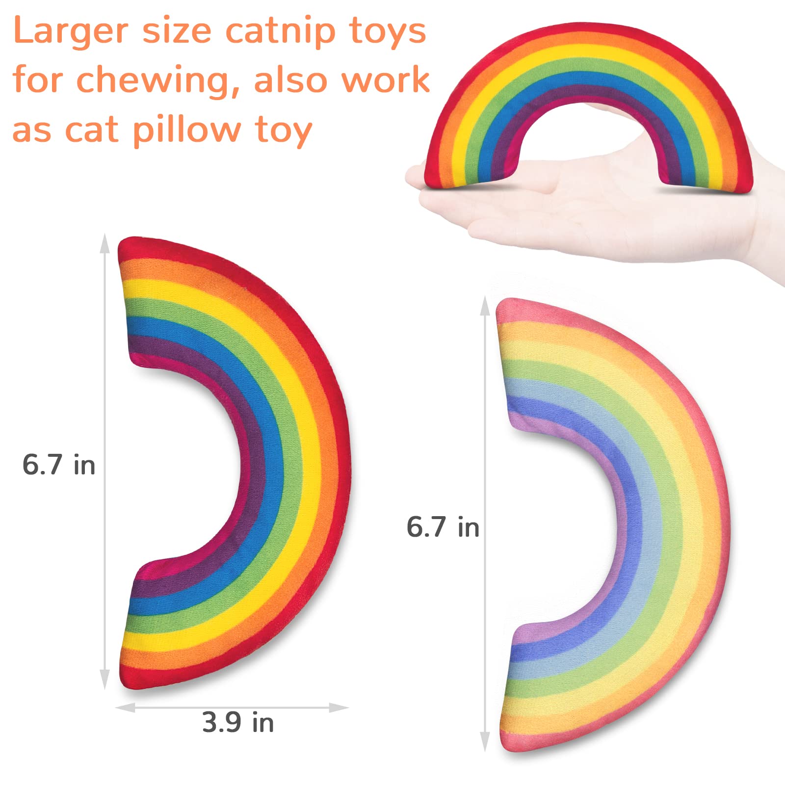 ETEKYER Catnip Toys, Catnip Toys for Cats, Cat Toys, Cat Toys for Indoor Cats, Cat Toys with Catnip, Interactive Cat Teething Chew Toys Cat Pillow Toys for Kitten Kitty, 2 Pack