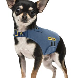 CozyVest® Dog Anxiety Vest 3-in-1 Music & Aromatherapy Shirt, Relaxing Sound & Essential Oils Jacket, Fireworks Thunder Separation & Thunderstorm Canine Stress Relief Coat (Gray, XXS [Up to 7 Lbs])