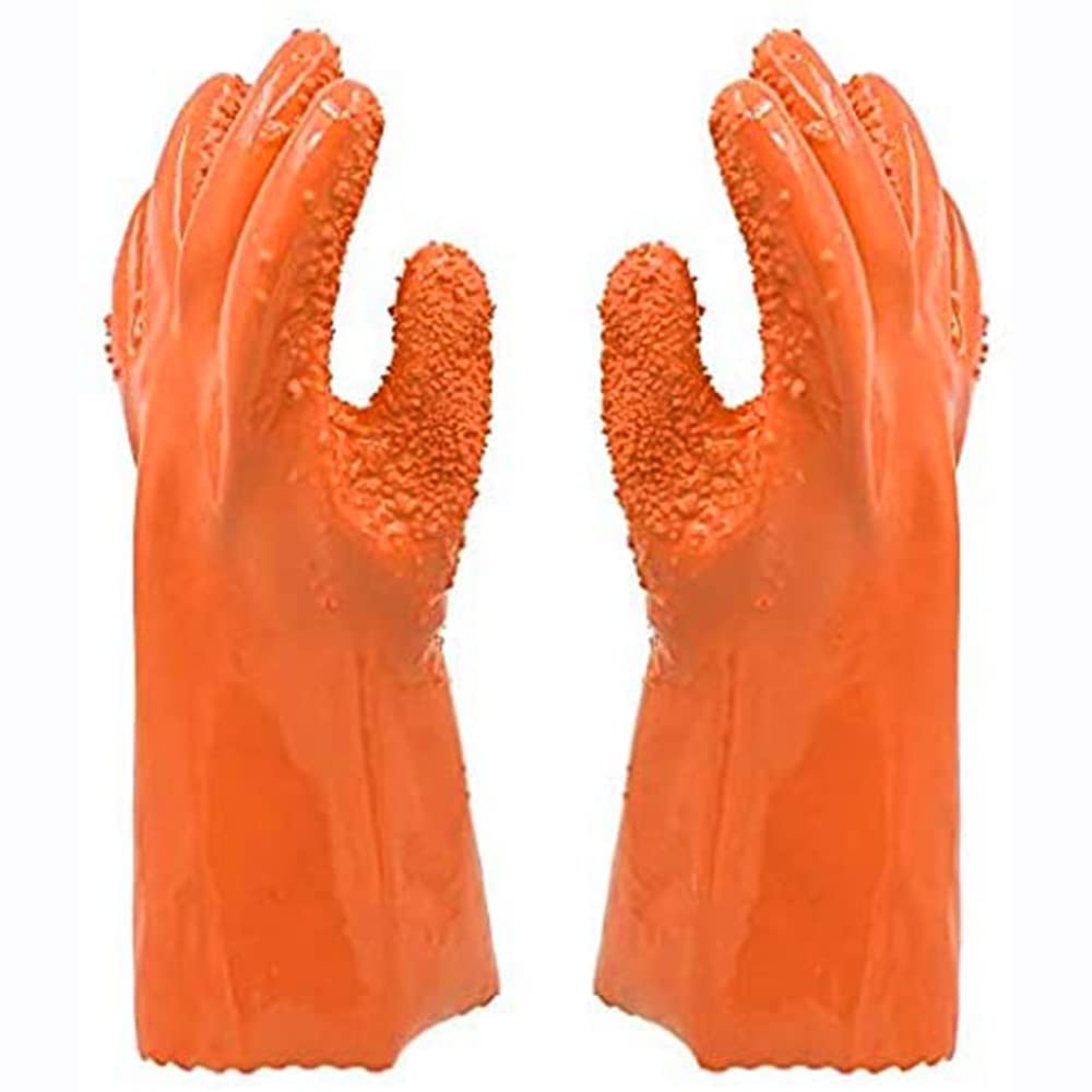 1 pair Magic Quick Fruit Vegetable Potato Processing Tools PVC Rubber Peelers Gloves Cooking Tools Rose Red Kitchen Gadget