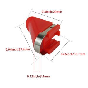 Stainless Steel Replacement Blades 15 Pieces for Automatic Electric Potato Peeler, Automatic Rotating Fruits Vegetables Cutter Peeling Tool (Red)