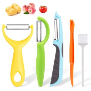 vegetable peeler,5pcs stainless steel y peelers for kitchen,veggie peeler for orange potato apple carrot fruit