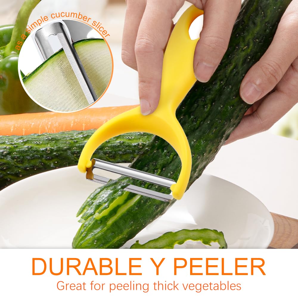 Vegetable Peeler,5PCS Stainless Steel Y Peelers for Kitchen,Veggie Peeler for Orange Potato Apple Carrot Fruit