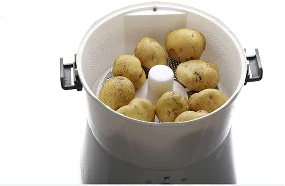 TINTAG Potato Peeling Machine, Fully Automatic Salad Rotator,Multifunction Potato Peeler Peeling Machine,Load-Bearing 1kg Potato Electric Peeling Machine,for Kitchen Fruits Vegetables