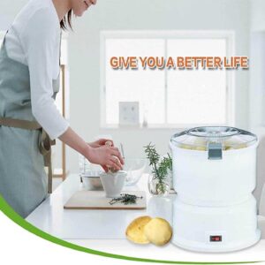 TINTAG Potato Peeling Machine, Fully Automatic Salad Rotator,Multifunction Potato Peeler Peeling Machine,Load-Bearing 1kg Potato Electric Peeling Machine,for Kitchen Fruits Vegetables