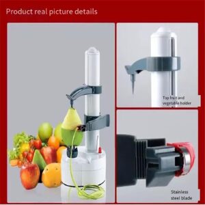 Automatic Peeling Machine, Electric Potato Peeler, Automatic Power-off Function, Temperature Control 128 Degrees, Safe and Efficient, for Commercial and Home Peel Potatoes/Pears/Apple