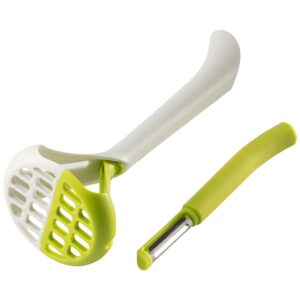 Hutzler Peel 'N Mash Potato Masher, one size, Green