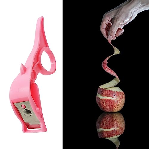 Duiaynke Citrus Potatoes Peeler Fast Peeling Peeler of The Comfortable to Hold Design Orange Peel, for Restaurant Home Party (Pink)