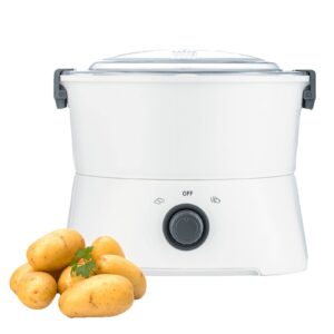 Electric Potato Peeler, Commercial Small Potato Peeling Machine, Vegetable Dehydrator, 1 kg Capacity, One-button Drive, Convenient and Fast, for Canteens, Hotels, Restaurants or Home Kitchen