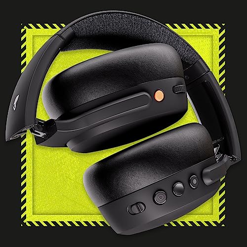 Skullcandy Crusher ANC 2 Over-Ear Noise Canceling Wireless Headphones with Sensory Bass and Charging Cable, 50 Hr Battery, Skull-iQ, Alexa Enabled, Microphone, Works with Bluetooth Devices - Black