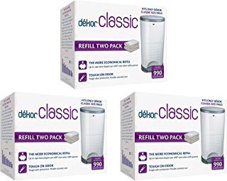 Diaper Dekor Classic Diaper Pail Liner Refills, 3 Pack