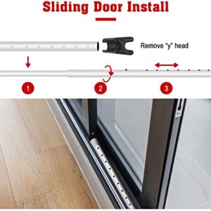 SECURITYMAN Adjustable Door Security Bar - Constructed of High Grade Iron - Great for Apartment Security or Home Protection Door Stoppers -(22.25” - 43.7” for Doors) (22.25” - 39.25” for Patio), White