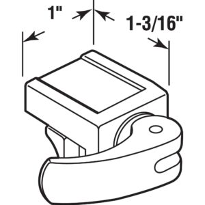 Prime-Line U 9809 Sliding Window Lock for Vinyl Windows – Easy Installation to Keep Windows Securely Closed – Diecast Construction, White (Pack of 1)