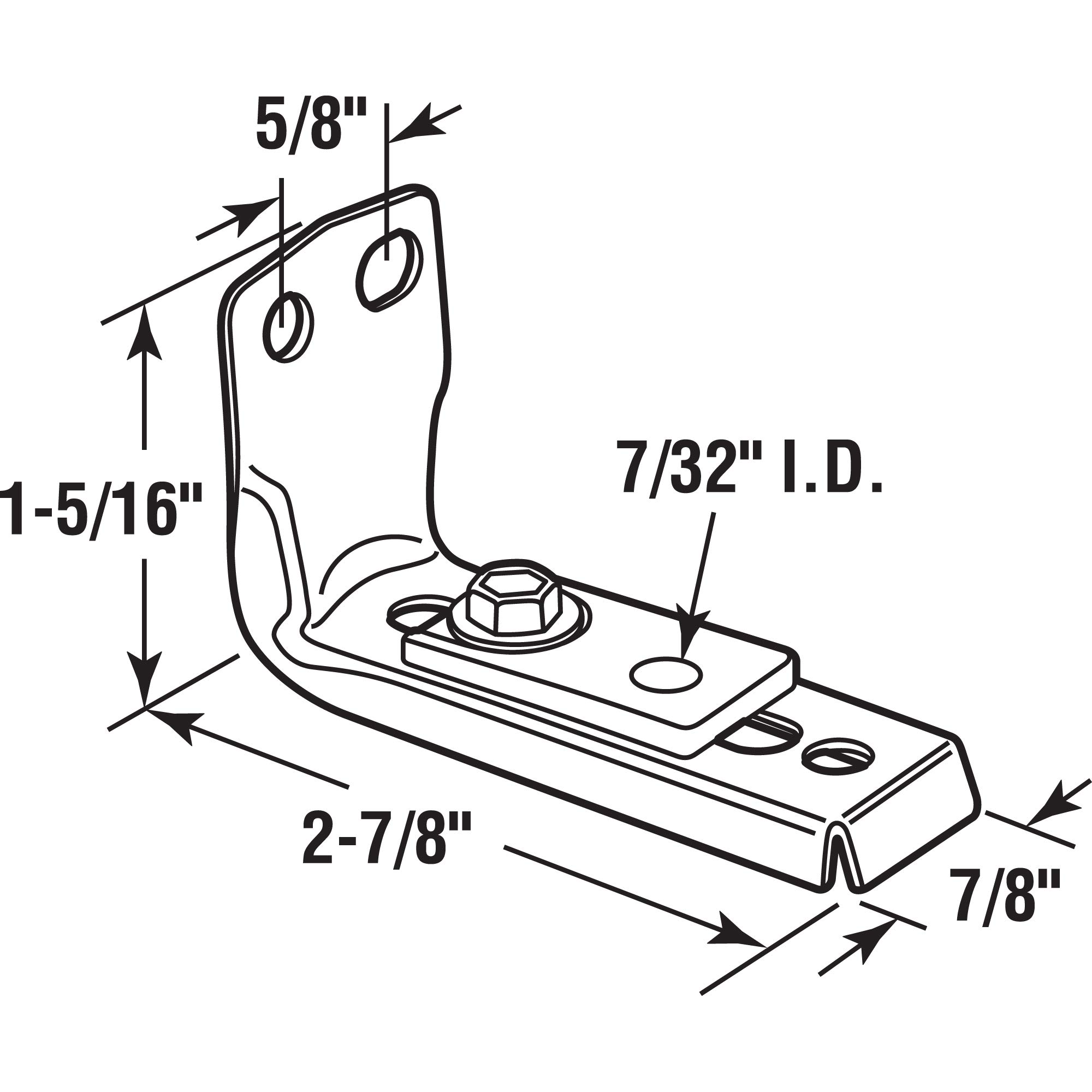 Slide-Co 162058 Bi-Fold Door Floor Pivot Bracket (Single Pack)