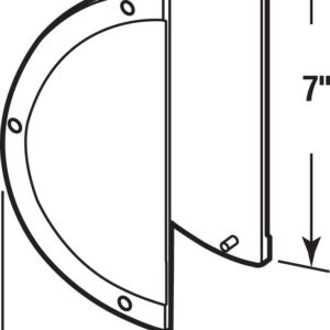 Prime-Line A 141 Black Plastic, Sliding Door Screen Shield (Single Pack)