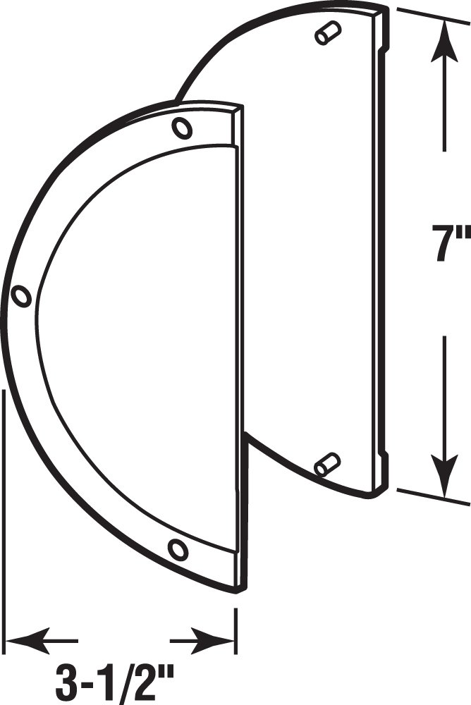 Prime-Line A 141 Black Plastic, Sliding Door Screen Shield (Single Pack)