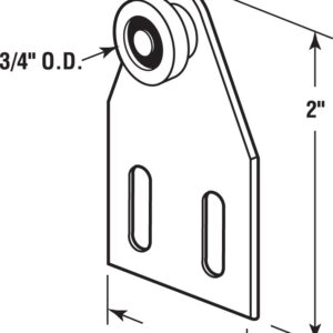 Prime-Line M 6008 Tub Enclosure Roller and Bracket (2 Pack)