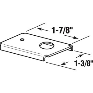 Prime-Line N 7192, Top or Bottom Mount, For Wood (2-Pack) Bi-fold Door Repair Bracket, Mill