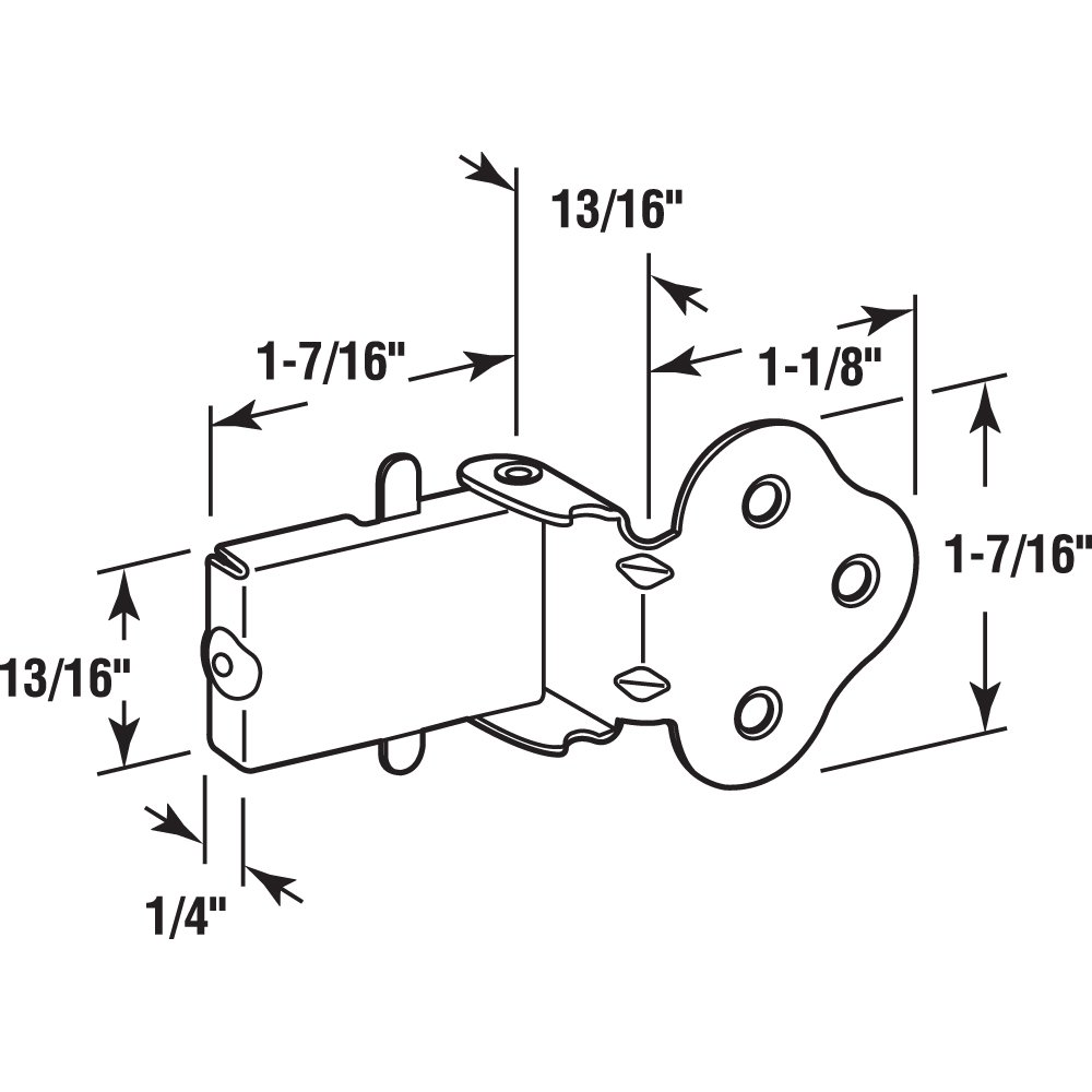 Prime-Line U 9926 Wood Window Flip Lock, 5/8 In. Projection, Stamped Steel Construction, Brass Plated (Single Pack)