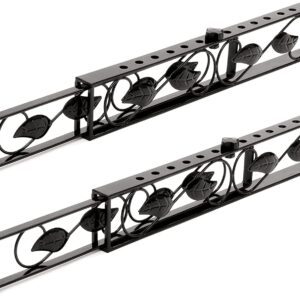 U.S. Patrol Keep Closed for Maximum Lock Ideal Stopper. Sliding Glass Window Security Bar. Adjustable Size. Set of 2, Black