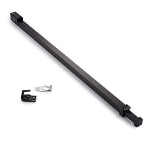 ideal security sliding door security bar for patio doors and sliding glass doors, black, recyclable cardboard package, (25.75-47.5 inches)