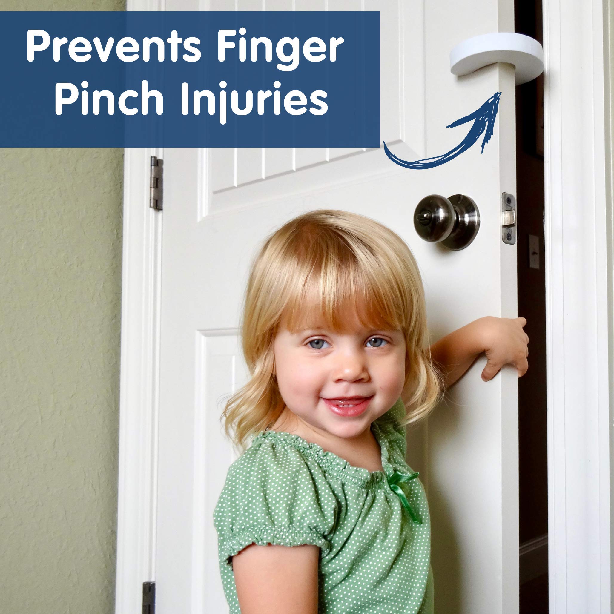 Wittle Door Pinch Guard - 6pk. Baby Proof Door Stopper with Soft & Durable Foam - Keeps Doors from Slamming, Prevents Finger Pinch Injuries, and Child or Pet from Getting Locked in Room