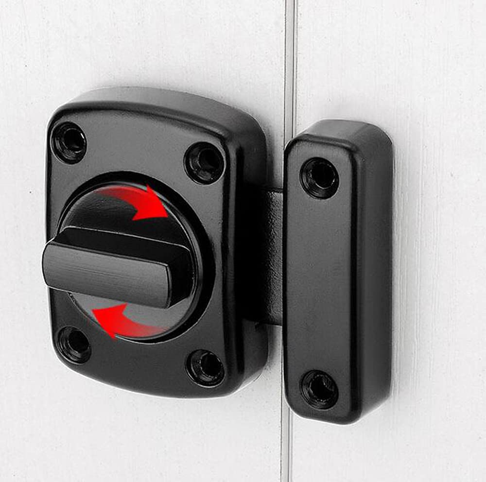 Sliding Door Lock bar barn Door Latch Hook-and-Eye Buckle Wooden Fence Door Lock Black Door Latch Lock Ship Window Lock Door latches Internal