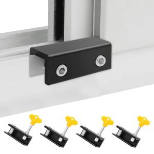 Window Lock Security,4 Sets Sliding Window Locks Child Proof and Sliding Window Lock with Key or Window Safety Locks.