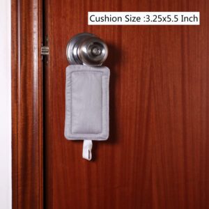 Door Silencer Door Jammer Door Closer Cushion Nursery Door Silencer Latch Cover 3 Pack for Noise Reducing Quiet Doors Baby Toddler Safety 3.25 x 5.5 Inch (New Grey)