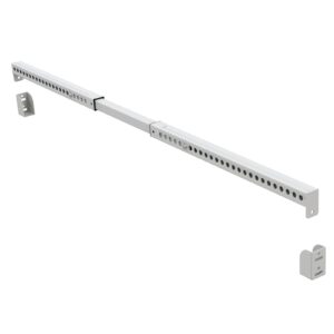 window security bars adjustable lock bar sliding door child safety extendable (16.6'' to 44'') for windows, white