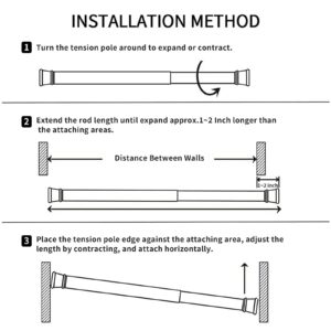 KUANVE 6 Pcs Window Security Bars, Adjustable Sliding Glass Door Bar Sliding Door Security Bar Window Safety Lock Bar with Rubber Tips for Children Home, Extends from 15.8-27.6 Inch, Black & White