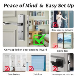 Portable Door Lock for Travel, Hotel Door Locks for Travelers, Two Function Reliable Safety Door Security Devices, Perfect for Doors in Hotel, Apartment(Upgraded)