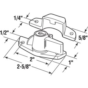 Defender Security U 9928 Sash Lock, single pack, White