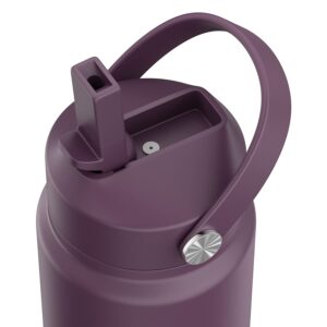 CHEETAH Straw Lid for Yeti Rambler Water Bottle 18 oz,26 oz,36 oz,46 oz,12 oz,64 oz,Straw Cap,Straws and Brush Include (Nordic Purple)