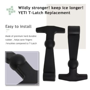 Cooler Latches Replacement for Yeti, RTIC, Lid Latch Parts(2 Pack) Compatible with Yeti Coolers T-Latches Made of Premium Hard Durable Rubber